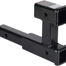 HiTow Dual Receiver Extender Trailer Towing Hitch Extension(GTW 5,000 lbs)