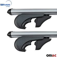 Silver Aluminum Roof Top Wing Bar Cross Bars Cargo Rack - Luggage, Ski, Kayak Carrier | 165 LBS / 75 KG Load Capacity - Set 2 Pcs | Fits Ford Flex 2009-2019