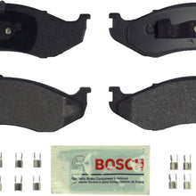 Bosch BE477H Blue Disc Brake Pad Set with Hardware for Select Jeep Cherokee, Comanche, Grand Cherokee, Grand Wagoneer, TJ, Wagoneer, and Wrangler Vehicles - FRONT