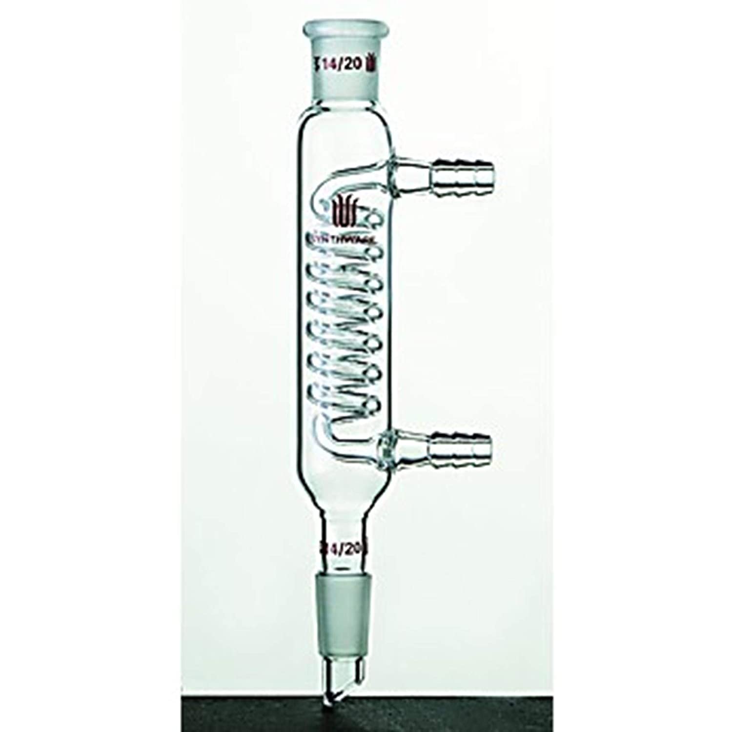 Kemtech America C121120 Synthware Coiled Condenser, 14/20 Joint, 120 mm Jacket Length, 8 mm Hose Connection