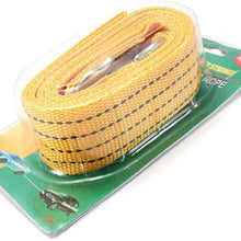 Wangyihan 300cm Yellow car NylonTow Rope durableStraps with forging Iron Hook