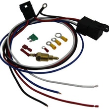 CoolingSky 3 Row All Aluminium Radiator + 14" Fan W/Shroud Combo & Thermostat Relay Kit for 1984-1995 Toyota Pickup 4Runner 2.4L MT