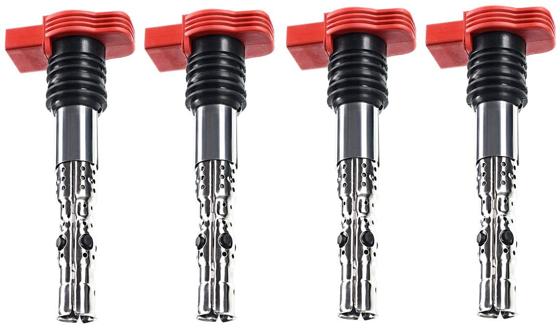 A-Premium Ignition Coils Pack Compatible with Audi A4 2002-2005 A4 Quattro 2002-2006 A6 A6 Quattro V6 3.0L 6-PC Set