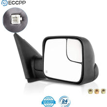 ECCPP Towing Mirror High Performance Right Passenger Side Exterior Automotive Mirror with Power Operation Heated Flip up Convex Glass Replacement fit for Dodge Ram 1500 2002-2008