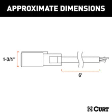 CURT 56601 Replacement 7-Pin RV Blade Trailer Wiring Harness Plug, 6-Foot Blunt-Cut Wires