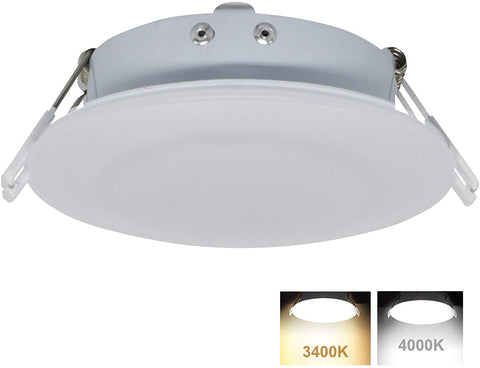 Facon 4.5Inch LED RV Puck Light Full Aluminum Recessed Mount Down Light 12V Interior Light for RV Motor-Homes Camper Caravan Trailer Boat (4000K Cool White Light)
