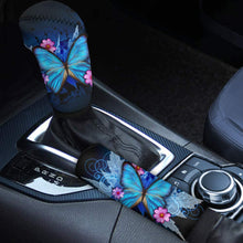 HUISEFOR Daisy Flower Car Gear Shift Handle Lever Stick Knob Covers Handbrake Cover Set,Pack of 2 for Automobile Selector Handball Collar