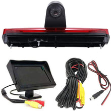 HD IP68 1280pixels Third Roof Top Mount Brake Lamp Reverse Rear View Backup Camera Angle and Distance Adjustable IR Night Vision for F o r d Transit Connect Van MPV SUV Bus (Camera+4.3" Monitor)