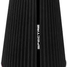 Spectre Universal Clamp-On Air Filter: High Performance, Washable Filter: Round Tapered; 6 in (152 mm) Flange ID; 10.25 in (260 mm) Height; 7.719 in (196 mm) Base; 5.219 in (133 mm) Top, SPE-HPR0881K