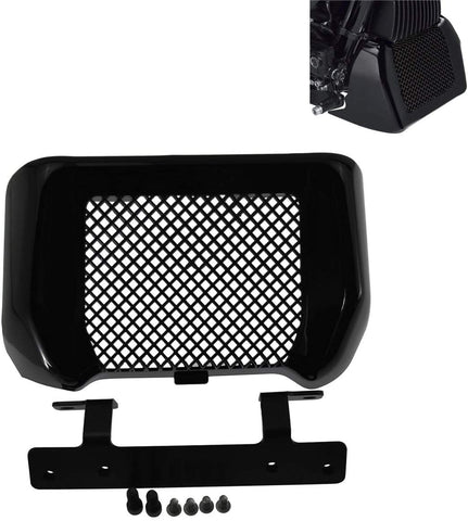 Rebacker Motorcycle Oil Cooler Cover Case with Bracket Fit for Harley Touring Road King Road Street Glide Freewheeler FLHR FLHX FLRT 2017-2020 Black