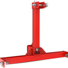 3 Point Trailer Hitch with 2" Receiver for Category 1 Tractor Gooseneck Drawbar Adapter Red Towing Hitch