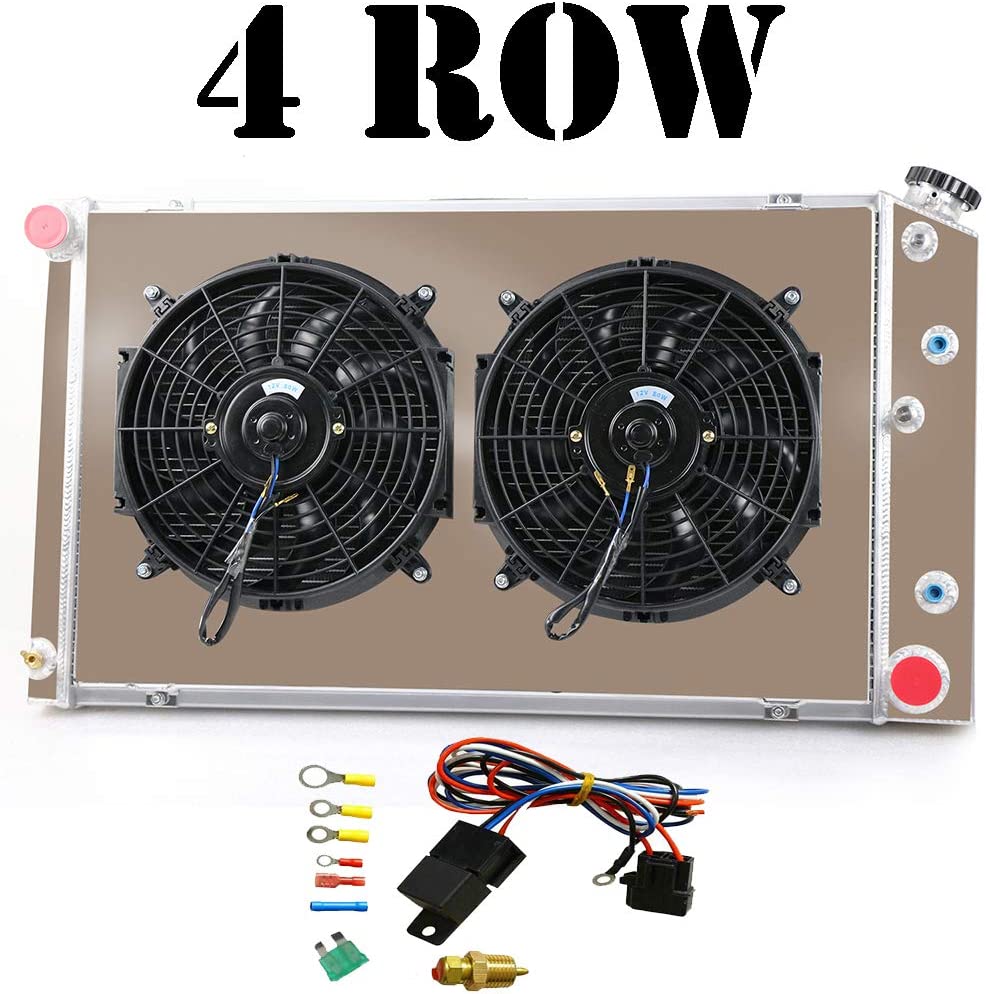 ALLOYWORKS 4 Row All Aluminum Radiator for 1968-1980 Chevy Blazer/Jimmy 1968-1990 Chevy Camaro/Century/Cutlass/Caprice(NEW)