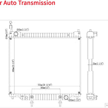 Egat Automatic Transmission Aluminum/Plastic Radiator for Ford Van E150 E250 E350 Econoline 5.4L 6.8L