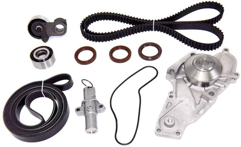 Engine Timing Belt Kit with Water Pump TKH-002 For 2003-2017 Honda Accord Crosstour Pilot Odyssey Ridgeline Acura MDX RDX RL TL TSX ZDX Replace # TKH002 TCKWP329
