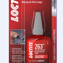 Loctite 2203451 Threadlocker 263 Surface Insensitive-High Strength Tube, Red, 6-ml