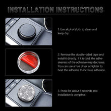 PIFOOG Bling Crystal Speed Button Sticker for Lexus RX NX RX300 RX350 NX200 NX300 ECO Push Normal Sport Car Interior Accessories Trim Silver (Speed Button Small)