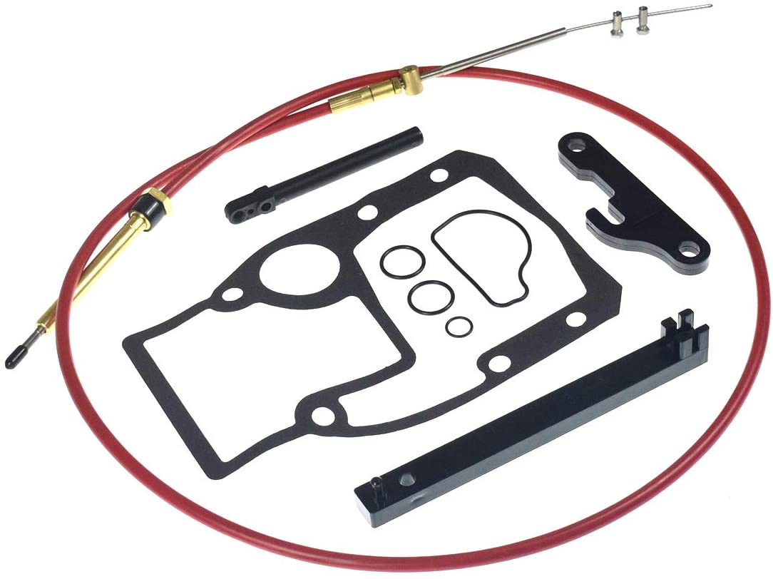 Shift Cable Kit Adjustment Tools and Mounting Gasket Compatible with 1986-1993 OMC Cobra Sterndrive #Replaces 987661 986654 987498