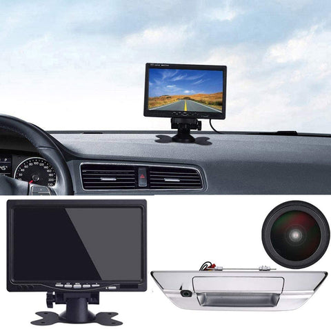 HD IP68 1280pixels 1000TV Lines Car Tail Trunk Handle Rear Color Parking Backup Camera Night Vision Reversing System Parking Aid for Toyota Hilux Revo Rocco/Invincible 50/AN120 130