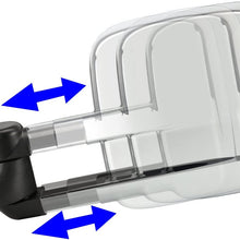 DNA Motoring TWM-021-T111-CH+DM-074 Pair of Towing Side Mirrors + Blind Spot Mirrors