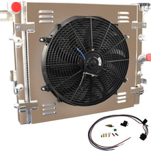 CoolingSky 3 Row All Aluminum Radiator +Fan Shroud Combo & Thermostat Realy Kit for 2007-2017 Jeep Wrangler JK 3.6 3.8 V6