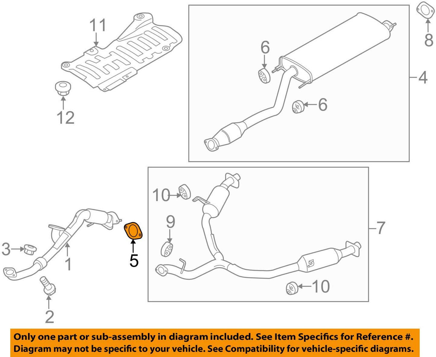 Genuine Hyundai 28751-3S100 Exhaust Pipe Gasket