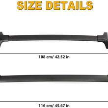 AUXMART Roof Rack Cross Bars Fit for 2019 2020 Toyota RAV4, Black Rooftop Luggage Rack Rail Replacement,Aluminum Cargo Carrier Bars with Locks for Carrying Bike Cargo Box Kayak