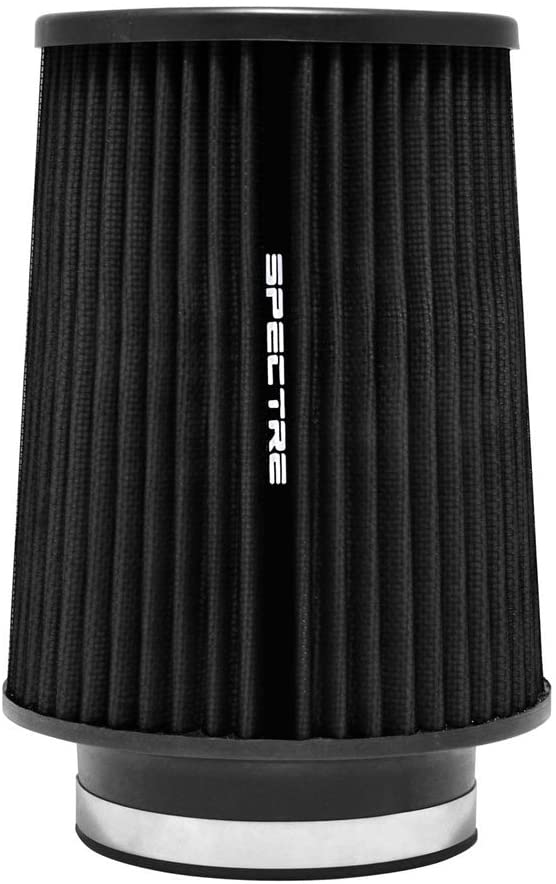Spectre Universal Clamp-On Air Filter: High Performance, Washable Filter: Round Tapered; 4 in (102 mm) Flange ID; 9 in (229 mm) Height; 6 in (152 mm) Base; 5.125 in (130 mm) Top, SPE-HPR9889K
