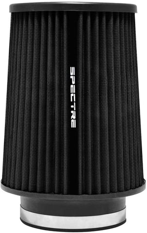 Spectre Universal Clamp-On Air Filter: High Performance, Washable Filter: Round Tapered; 4 in (102 mm) Flange ID; 9 in (229 mm) Height; 6 in (152 mm) Base; 5.125 in (130 mm) Top, SPE-HPR9889K
