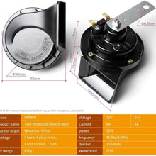 FARBIN Waterproof Auto Horn 12V Car Horn Loud Dual-Tone Electric Snail Horn Kit with 2Pcs Adapter Wiring Harness Pigtail Socket for Toyota