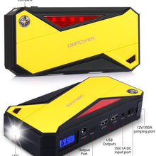DBPOWER 800A Peak 18000mAh Portable Car Jump Starter (up to 7.2L Gas, 5.5L Diesel Engine) Battery Booster with Smart Charging Port (Black/Yellow)