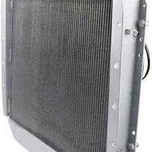 Primecooling Full Aluminum Radiator for Ford Bronco,F-series F-100 F-150 F-250 F-350 Pickup Truck, l6/ V8 Engine 1966-79 (4 Row Core)