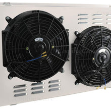 CoolingCare 3 Row Aluminum Radiator+ 2x12" Fans w/Shroud for Chevy Chevelle 68-73/ El Camino 68-77 (34" Overall Width)