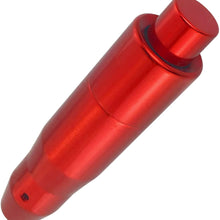 Lunsom Automatic Shift Knob Metal Car Shifting with Push Button Aluminum Alloy Shifter Lever Handle Long Stick Gear Head Fit Most Auto Transmission Vehicle (Red)