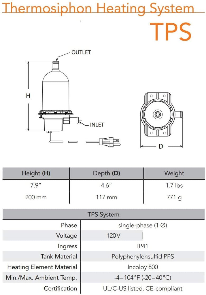 HOTSTART ENGINE HEATER TPS151GT8000 COOLANT PREHeater Original 1