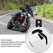 Senyar Motorcycle Horn, Aluminium Alloy Vintage Motorcycle Electric Horn Loudspeaker Super Loud 12V 2A 110dB Accessory