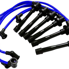 VMS RACING 03-08 10.2mm High Performance Engine SPARK PLUG IGNITION WIRES Wire Set in BLUE Compatible with HYUNDAI TIBURON GT SE 2.7L Liter V6 2003-2008