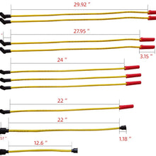 MAS Ignition Distributor w/Cap & Rotor and Spark Plug Wires Ignition Combo Kit GM08 GM08WIRE Compatible with Chevy SBC 350 BBC 454 HEI DD-SBC-HEI-V8 850001R GM08
