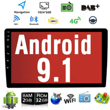 Binize 10 Inch Android 9.1 Single Din Touch Screen in-Dash Car Stereo Multimedia Player,GPS Navigation Receiver,with Bluetooth,FM Radio,Dual USB,Mirror Link,Backup Camera Input(1006 2G RAM+16G ROM)