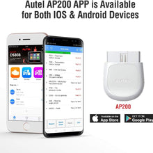 Autel AP200(HT200) Bluetooth OBD2 Scanner, Code Reader with Full Systems Diagnoses and 19 Service Functions, Mini Size Version of MK808 Diagnostic, Vehicle Scan Tool for iPhone & Android Devices