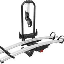 OMAC Auto Accessories Foldable Bike Rack Hitch Mounted | 2 Bicycle Carrier Racks Aadjustable Hitches Suitable for Electric Bikes and Fat Bikes