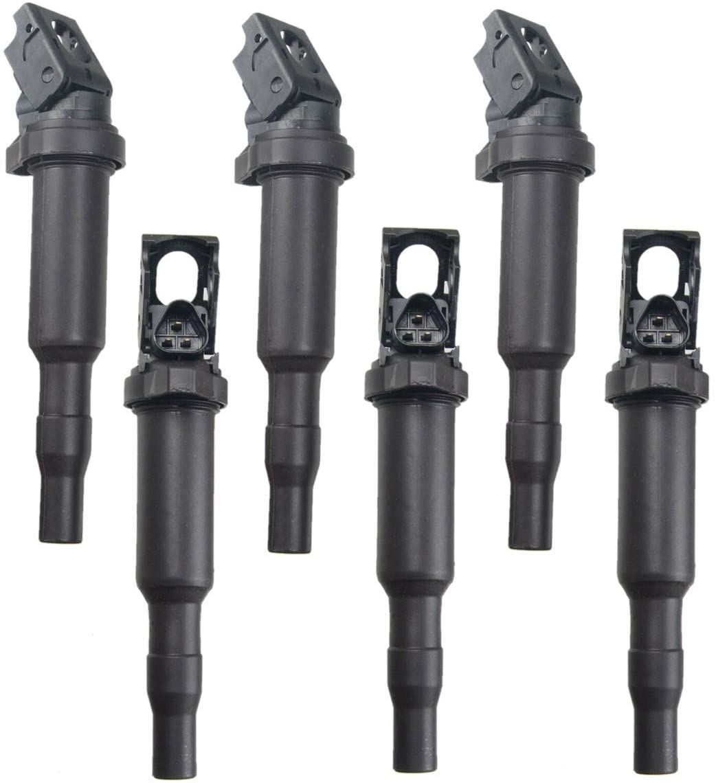 Set of 6 Ignition Coils Pack for BMW E46 E53 E60 E70 E85 E90 E92 F02 F07 F10 325i 330i 525i 535i 550i 650i 750i M5 X3 X5 X6 Z4