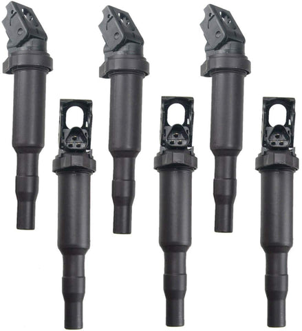 Set of 6 Ignition Coils Pack for BMW E46 E53 E60 E70 E85 E90 E92 F02 F07 F10 325i 330i 525i 535i 550i 650i 750i M5 X3 X5 X6 Z4