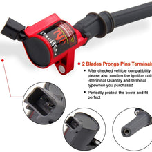 CarBole Curved Boot Ignition Coils for Lincoln Mercury 4.6L 5.4L Compatible with DG508 DG457 FD503