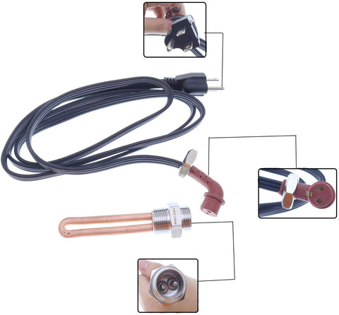 Solarhome 3500022 Engine Block Immersion Heater for Cummins Paccar 3/4