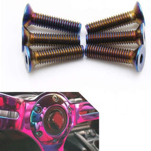 Kyostar Stainless Steering Wheel Screw Bolts Burnt Titanium Blue Steering Wheel Bolts Screw