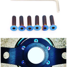 Kyostar Stainless Steering Wheel Screw Bolts Burnt Titanium Blue Steering Wheel Bolts Screw