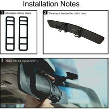 ZENAN Rear View Mirror, 17.7" Interior Blind Spot Mirror, Clip on Wide Angle Rear View Mirror for car, 450mm Panoramic Rearview Mirror, Universal Convex Rearview Mirror