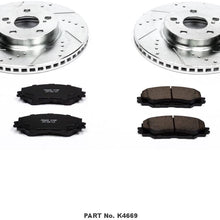 Power Stop K4669 Front Brake Kit with Drilled/Slotted Brake Rotors and Z23 Evolution Ceramic Brake Pads