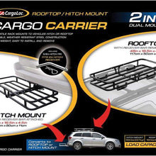 CargoLoc 2-in-1 Hitch Mount and Roof Top Cargo Carrier, 48 x 19.5
