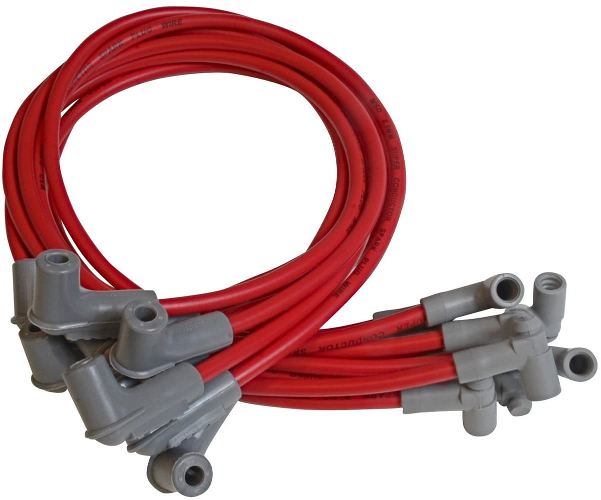 MSD 35609 Red 8.5mm Super Conductor Spark Plug Wire Set